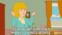 Yelling At Him Only Makes Things Worse Sue Murphy GIF - Yelling At Him Only Makes Things Worse Sue Murphy Laura Dern GIFs