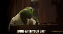 Done With Your Shit Kermit GIF - Done With Your Shit Kermit Karate Chop GIFs