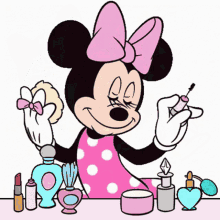 minnie mouse wink fix bow makeup