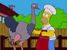 Ostrich GIF - Ostrich The Simpsons Attack GIFs