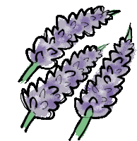 Lavender Double Blind Sticker - Lavender Double Blind Flower Stickers