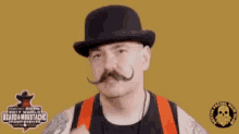 Bittner Mustache GIF - Bittner Mustache Bowlerhat GIFs
