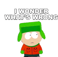 I Wonder Whats Wrong Kyle Broflovski Sticker - I Wonder Whats Wrong Kyle Broflovski South Park Stickers
