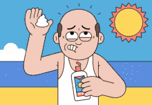 Sunscreen For A Bald Man GIF - Bald Sunscreen GIFs