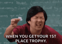 Ken Jeong First Place Trophy GIF - Ken Jeong First Place Trophy Community GIFs