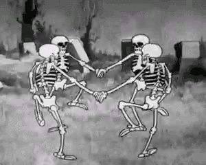 spooky scary skeletons background gif
