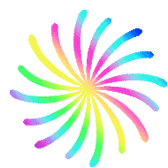 Rainbow Spiral Sticker - Rainbow Spiral Spinning Stickers