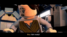 Lego Star Wars Rey GIF - Lego Star Wars Rey Get Ready GIFs