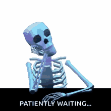 Waiting Patiently Waiting GIF - Waiting Patiently Waiting Skeleton GIFs