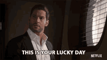 This Is Your Lucky Day Lucifer Morningstar GIF - This Is Your Lucky Day Lucifer Morningstar Tom Ellis GIFs