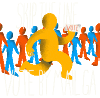 Skip The Line Vote By Mail Ga Sticker - Skip The Line Vote By Mail Ga Vote By Mail Stickers
