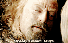 Body Is Broken Eowyn GIF - Body Is Broken Eowyn Lord Of The Rings GIFs