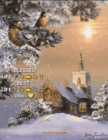 Snowy Church GIF - Snowy Church Day GIFs