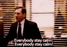 Office Everybody Stay Calm GIF - Office Everybody Stay Calm Steve Carell GIFs