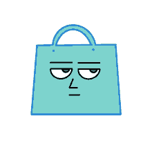earthquake tipsy shwing straight face blue bag