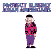 Protect Elderly Asian Americans Sticker - Protect Elderly Asian Americans Protect Asian American Stickers