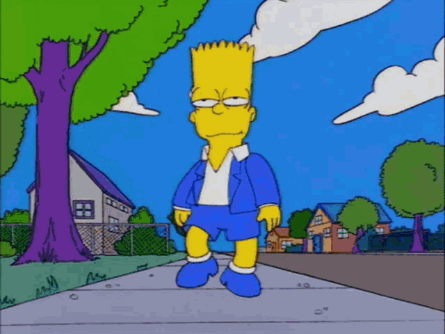 The Simpsons Strut GIF - The Simpsons Strut Bart Simpson GIFs.