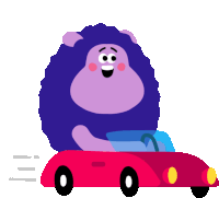 Bear Drives A Sports Car Sticker - Best Friends Driving Happy Stickers