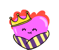 Royal Heart Happy Heart Sticker - Royal Heart Royal Happy Heart Stickers