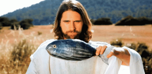 Jesus Two GIF - Jesus Two Fish - Discover & Share GIFs