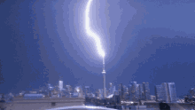 Cn Tower Lightning GIF - Cn Tower Lightning Thunderstorm GIFs