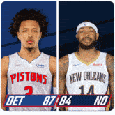 Detroit Pistons (87) Vs. New Orleans Pelicans (84) Third-fourth Period Break GIF - Nba Basketball Nba 2021 GIFs