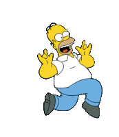 The Simpsons Homer Simpson Sticker - The Simpsons Homer Simpson Running Stickers