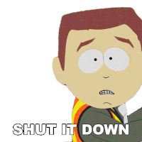 Shut It Down Stephen Stotch Sticker - Shut It Down Stephen Stotch South Park Stickers