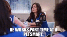 Superstore Amy Sosa GIF - Superstore Amy Sosa He Works Part Time At A Petsmart GIFs