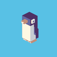 crossy road penguin cute colorful animation