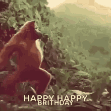 happy birthday orangutan monkey dance moves dancing