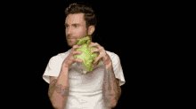 Adam Levine GIF - Lettuce Adam Le Vine Eating GIFs