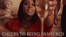 Cheers To Being Pampered GIF - Pampered Cheers To Being Pampered Cheers GIFs