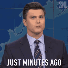 Just Minutes Ago Saturday Night Live GIF - Just Minutes Ago Saturday Night Live Weekend Update GIFs