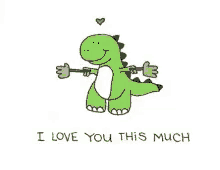 Dino Love GIF - Dino Love I Love You This Much GIFs