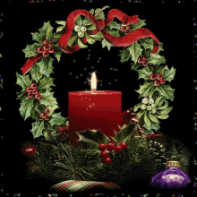 Wreath Christmas Candle GIF - Wreath Christmas Candle GIFs