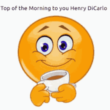 Top Of The Morning To You Henry Di Carlo Coffee GIF - Top Of The Morning To You Henry Di Carlo Coffee Tea GIFs