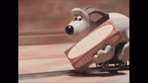 Laying Tracks GIF - Wallace And Gromit Train Tracks Work GIFs