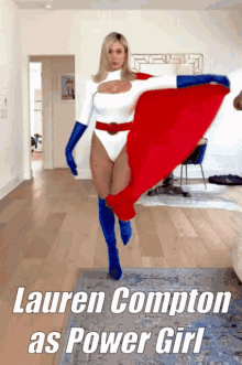 Lauren Compton Power Girl GIF - Lauren Compton Power Girl Lauren Elise GIFs