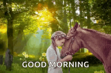 Good Morning Girl GIF - Good Morning Girl Horse GIFs