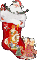Saint Nicholas Santa Claus Sticker - Saint Nicholas Santa Claus Stocking Stickers