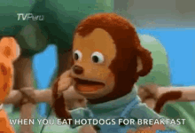 Hotdog For Breakfast Shocked GIF - Hotdog For Breakfast Shocked What GIFs