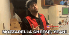 mozzarella cheese yeah doodybeard streamer merch excited pizza guy