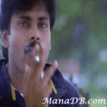 pawan kalyan indian film actor blowing smoke smoking