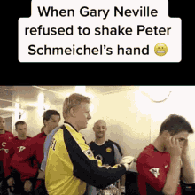 Gary Neville Peter Schmeichel GIF - Gary Neville Peter Schmeichel Handshake GIFs