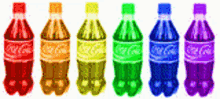 rainbow coca cola soda change color