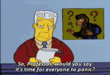 Simpsons Kent Brockman GIF - Simpsons Kent Brockman Would You Say Its Time For Everyone To Panic GIFs