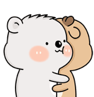 Hugging Bear Sticker - Hugging Bear Blushing Stickers