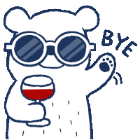White Bear Sticker - White Bear Wine Stickers