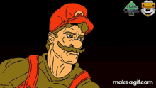 Mario Staring GIF - Mario Staring Team Level Up GIFs